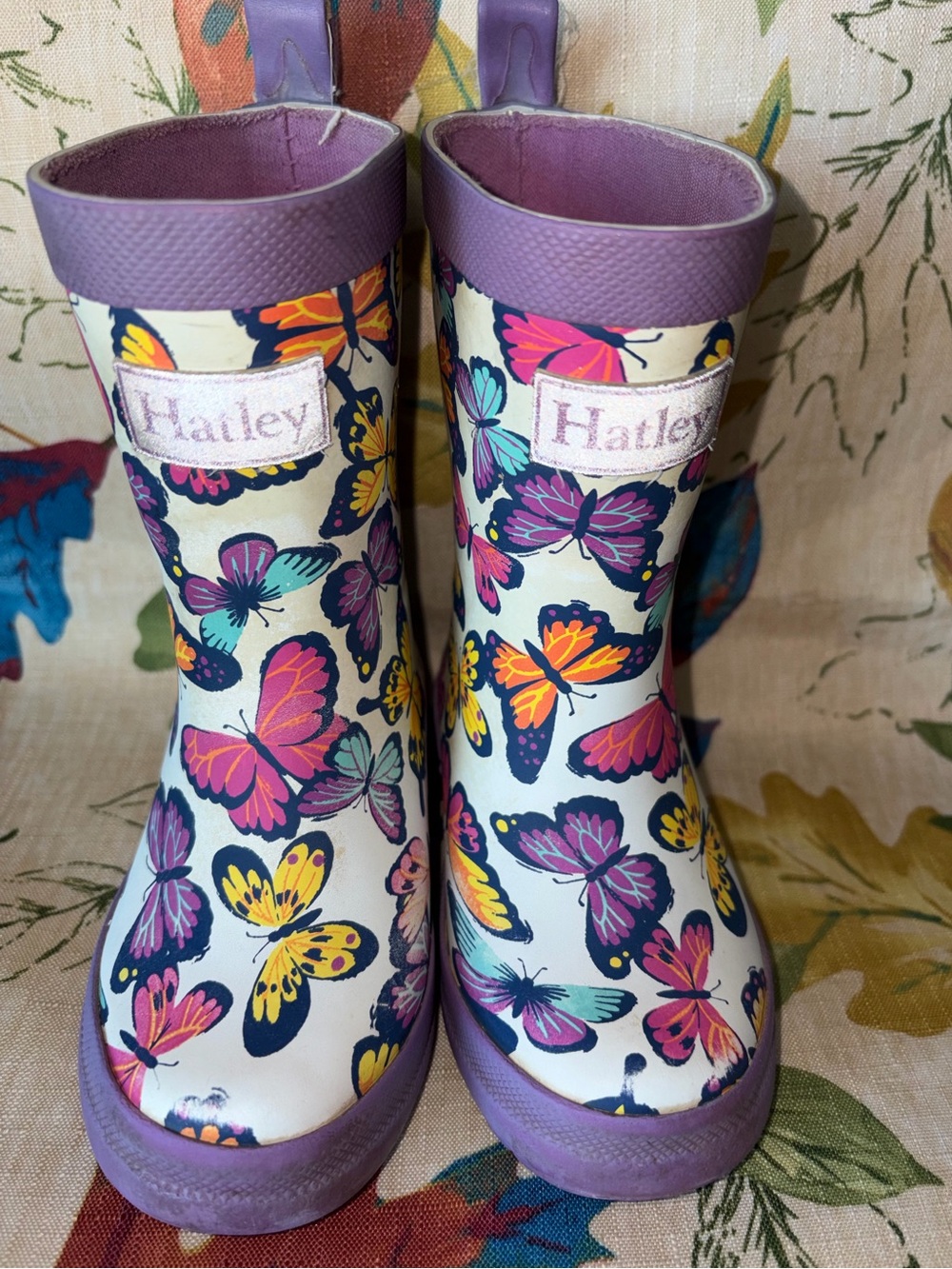 Girls Hatley Butterfly Rainboots